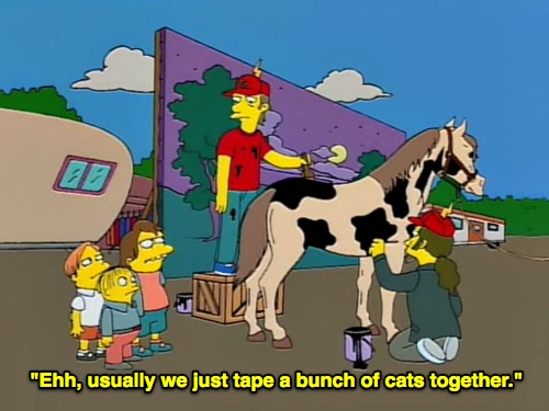 simpsons filming horses