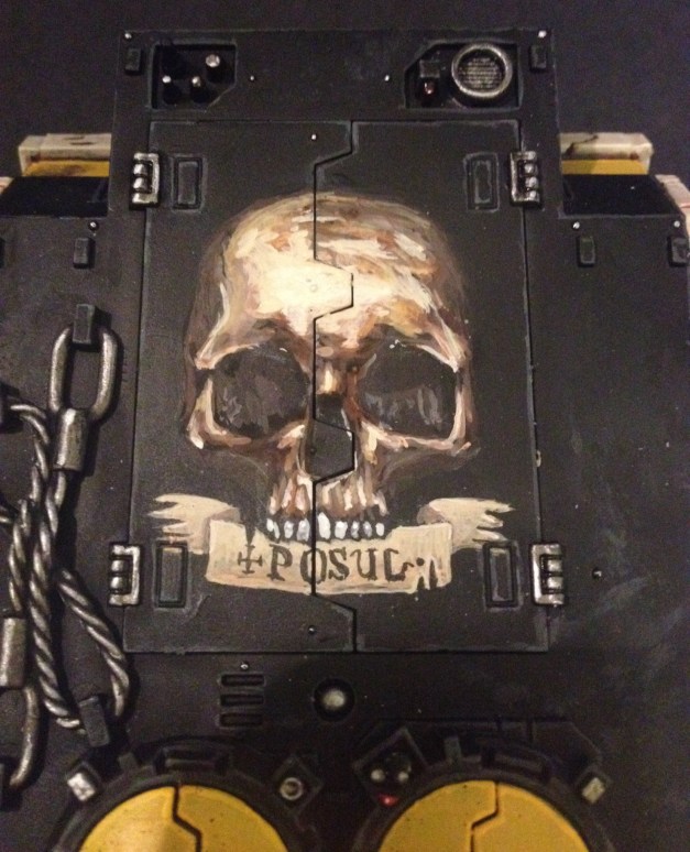 freehand skull on rhino