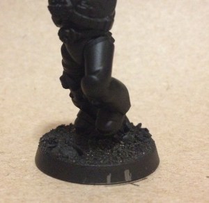 black undercoat on space marine