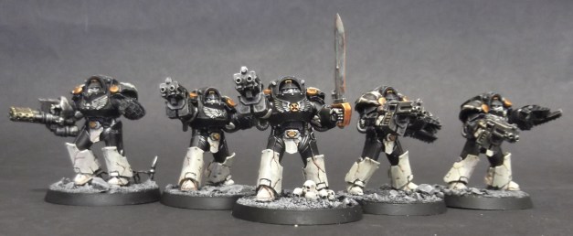 Mortifactors Terminator Squad in Tartaros Pattern Armour