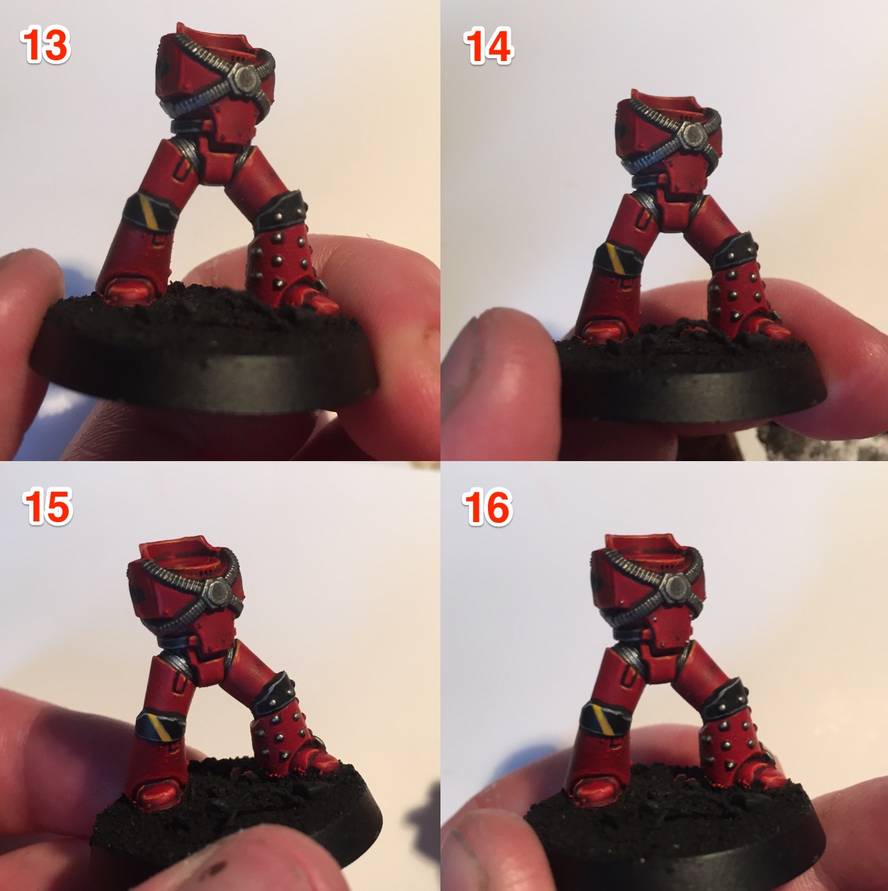 painting blood angels legs and bodies