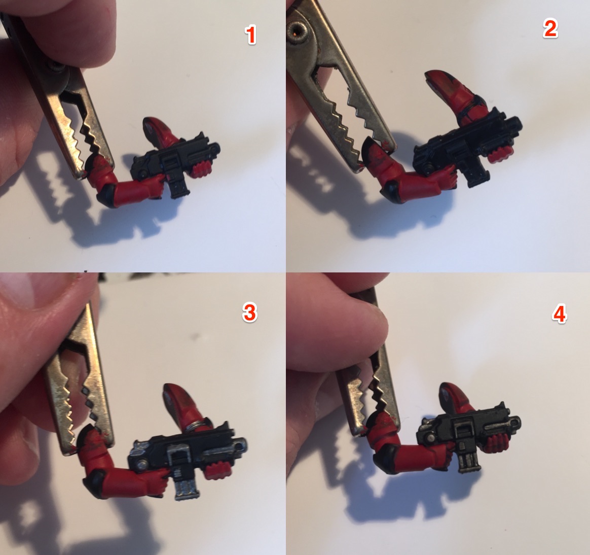 blood angel arms and bolters painting