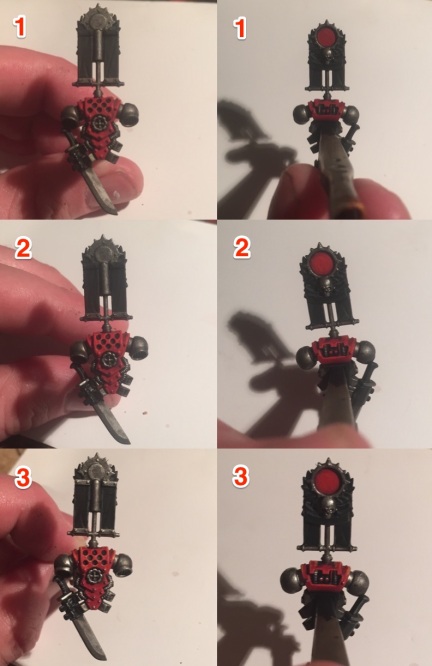 painting a blood angels backpack