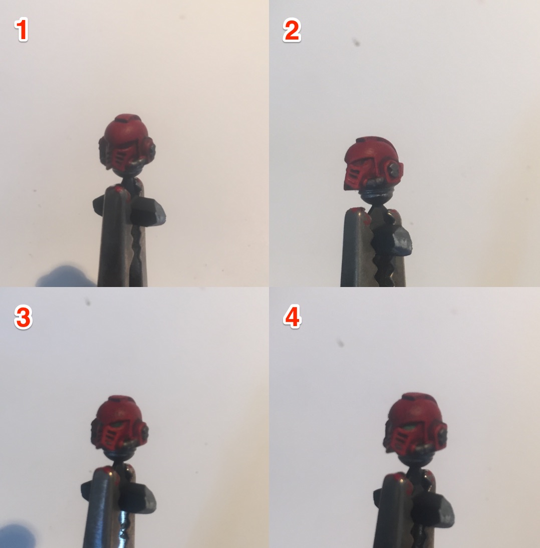 painting a blood angels head