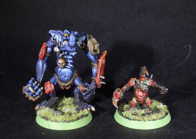 blood bowl troll and goblin