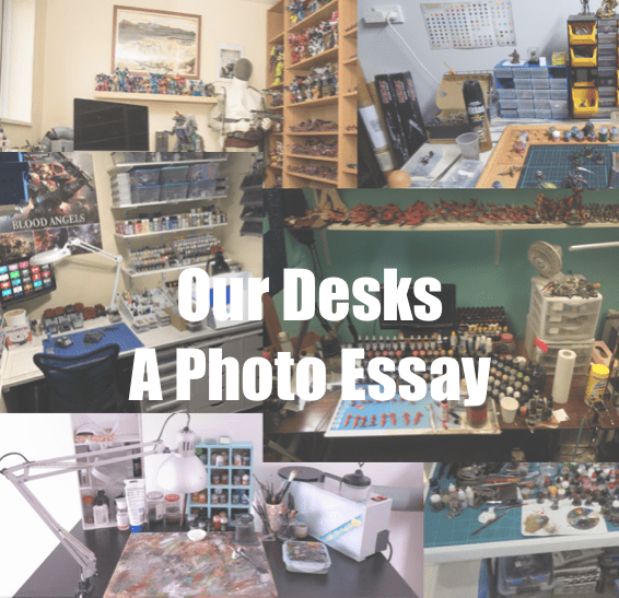 our desks - a photo essay