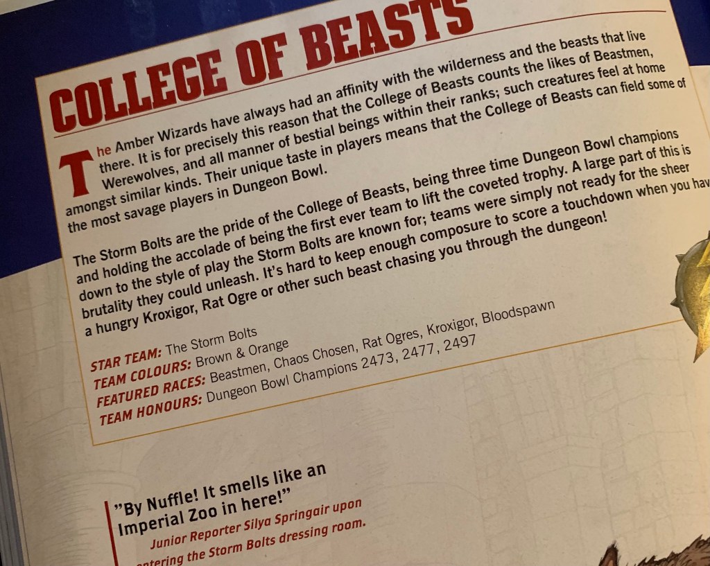 college of beasts dungeon bowl