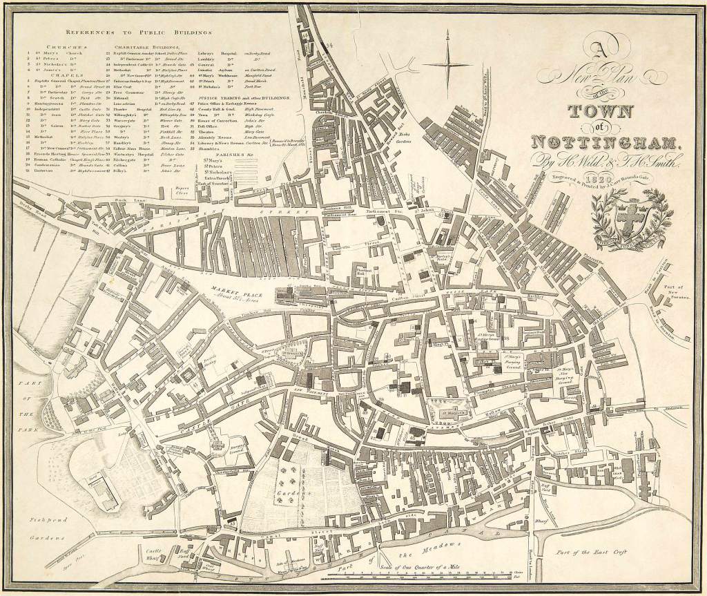 old map of nottingham